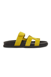 Pegia Women's Suede Strap Slippers 215516  - Yellow