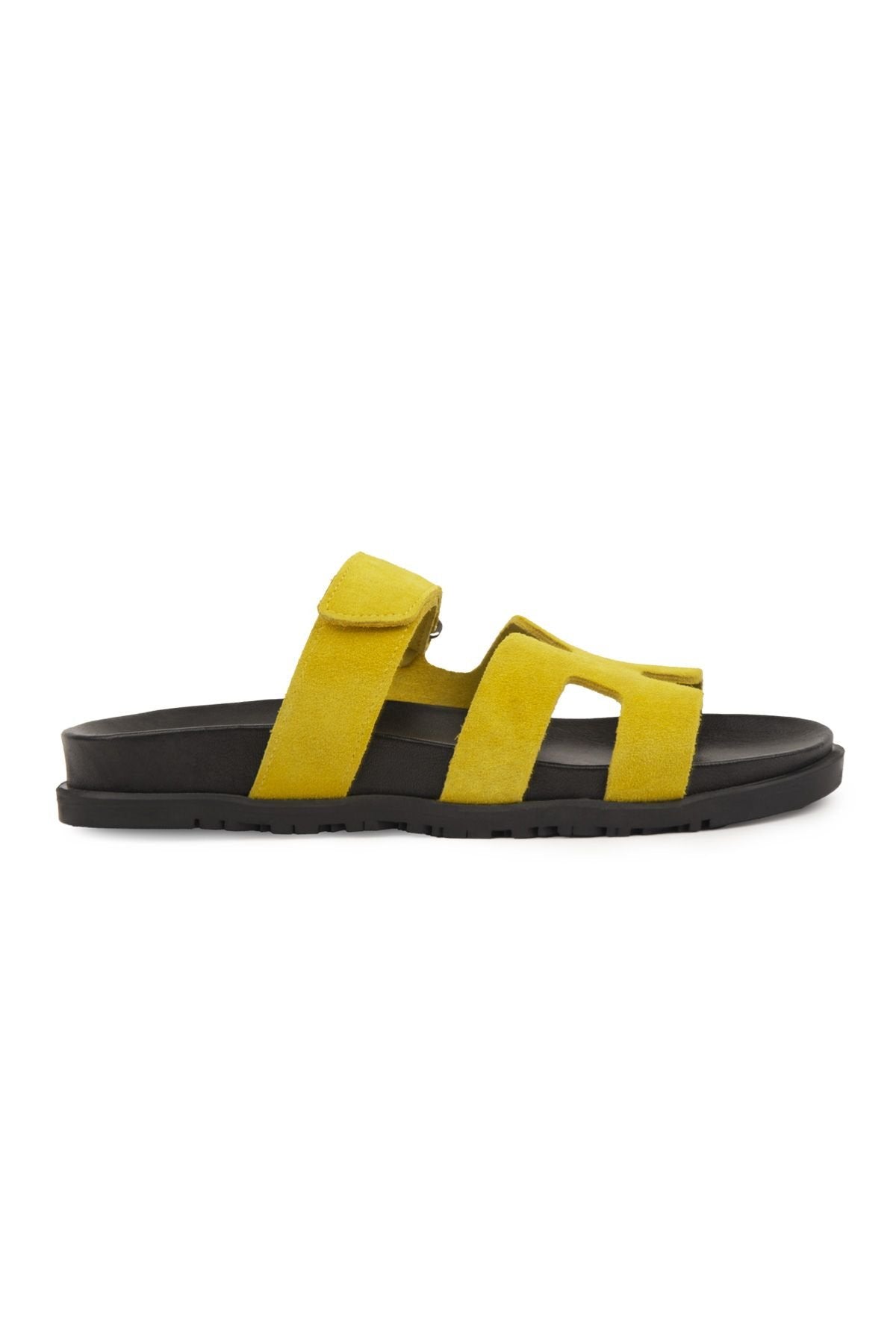 Pegia Women's Suede Strap Slippers 215516  - Yellow