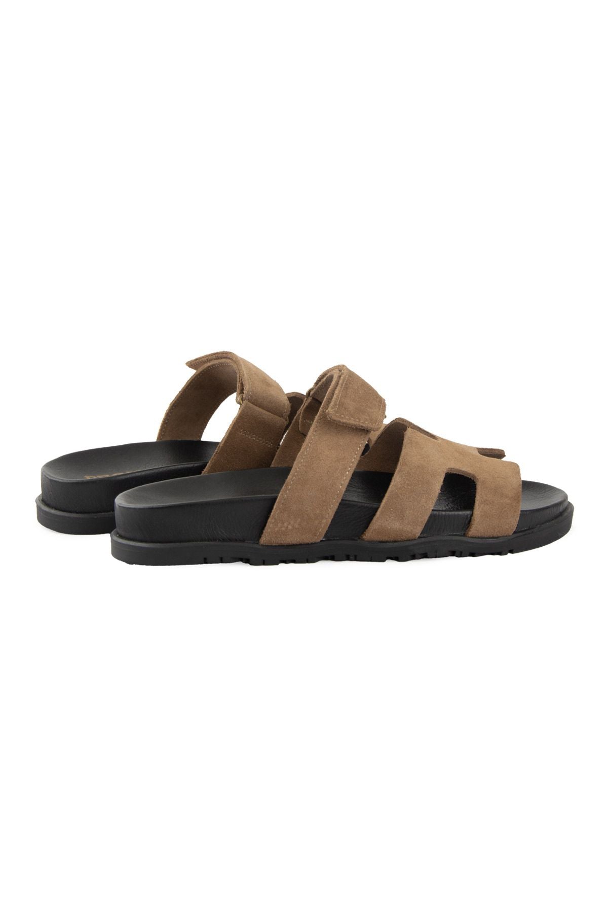 Pegia Women's Genuine Suede Strap Sandal 215555  - Stone