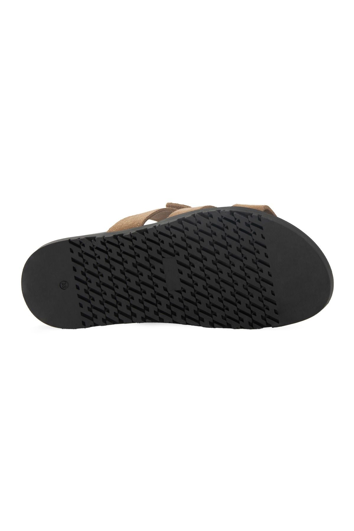 Pegia Women's Genuine Suede Strap Sandal 215555  - Stone