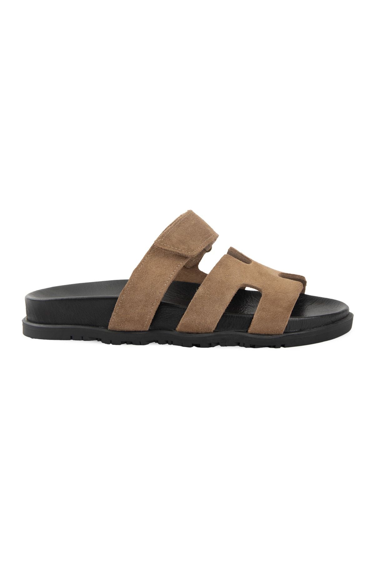 Pegia Women's Genuine Suede Strap Sandal 215555  - Stone