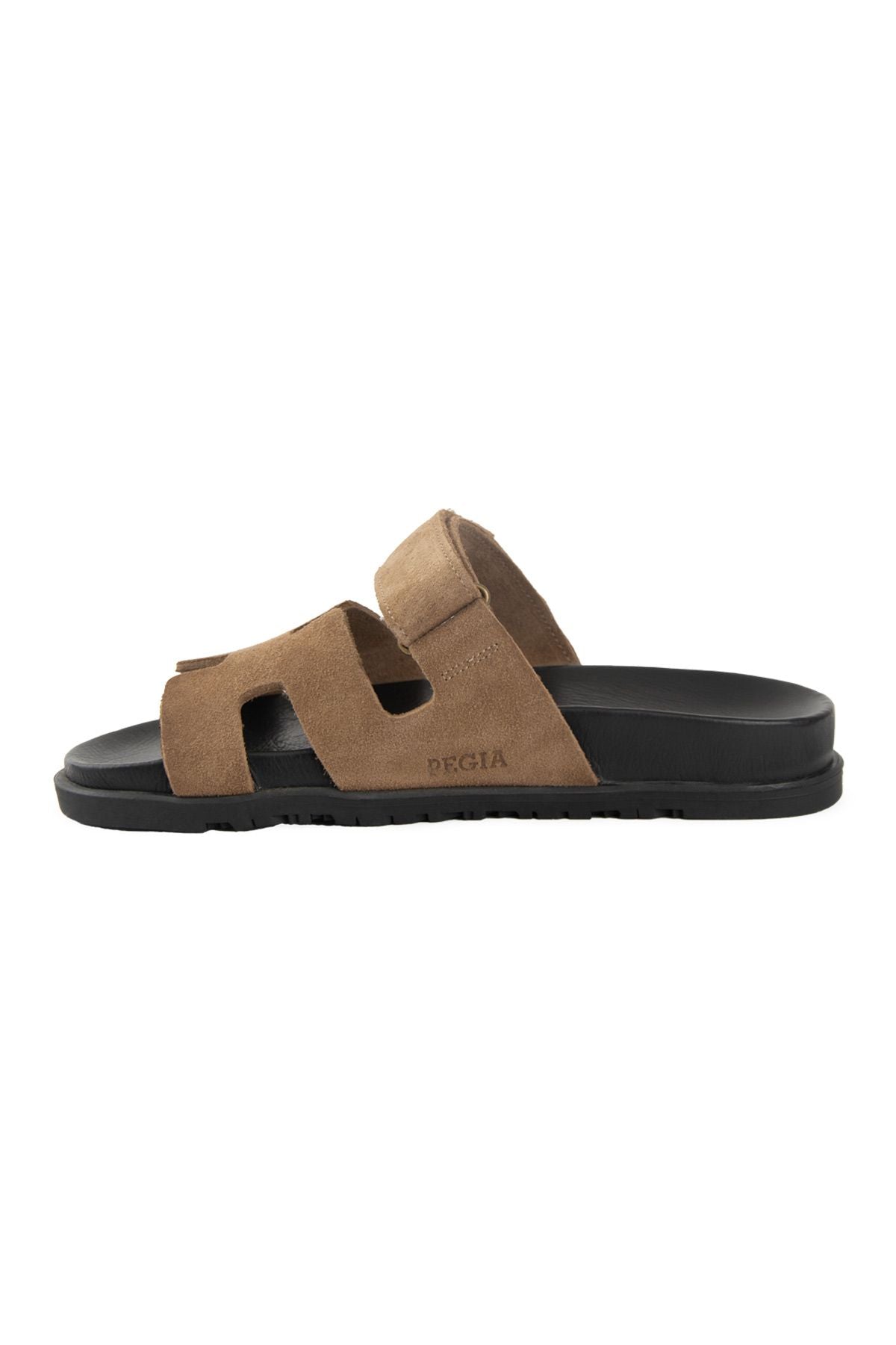 Pegia Women's Genuine Suede Strap Sandal 215555  - Stone