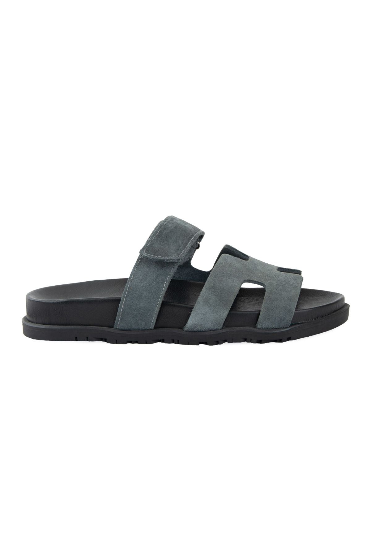 Pegia Women's Genuine Suede Strap Sandal 215555  - Grey