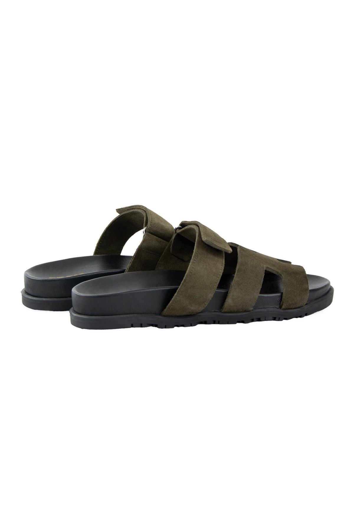 Pegia Women's Genuine Suede Strap Sandal 215555  - Khaki