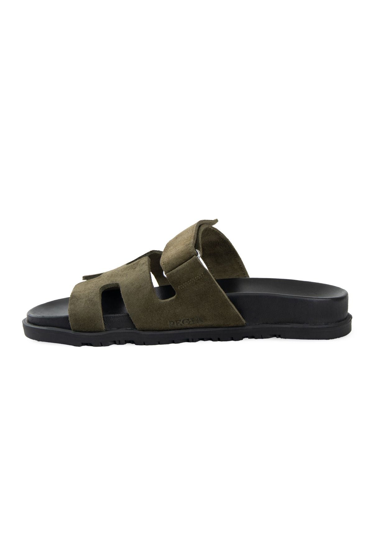 Pegia Women's Genuine Suede Strap Sandal 215555  - Khaki