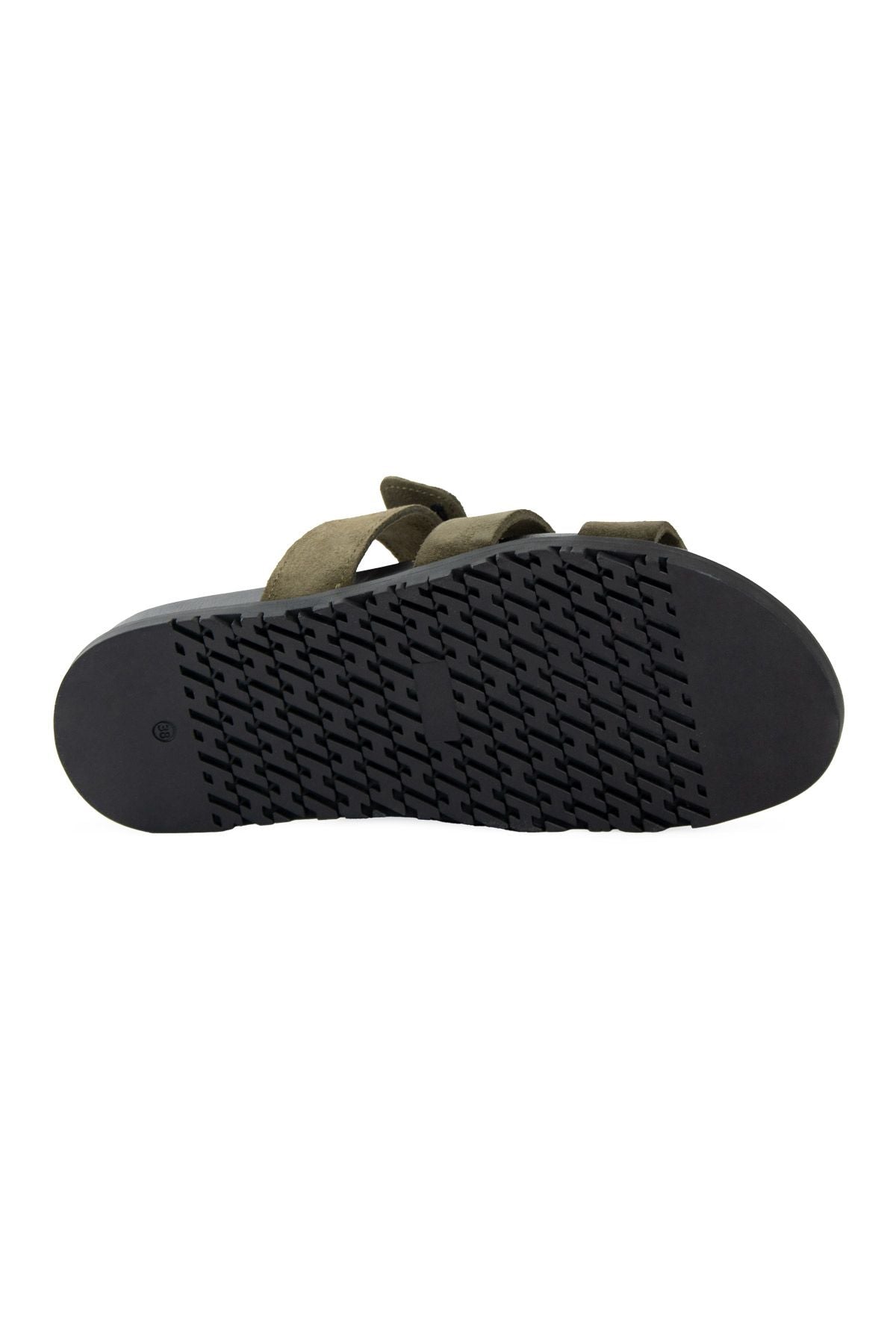 Pegia Women's Genuine Suede Strap Sandal 215555  - Khaki