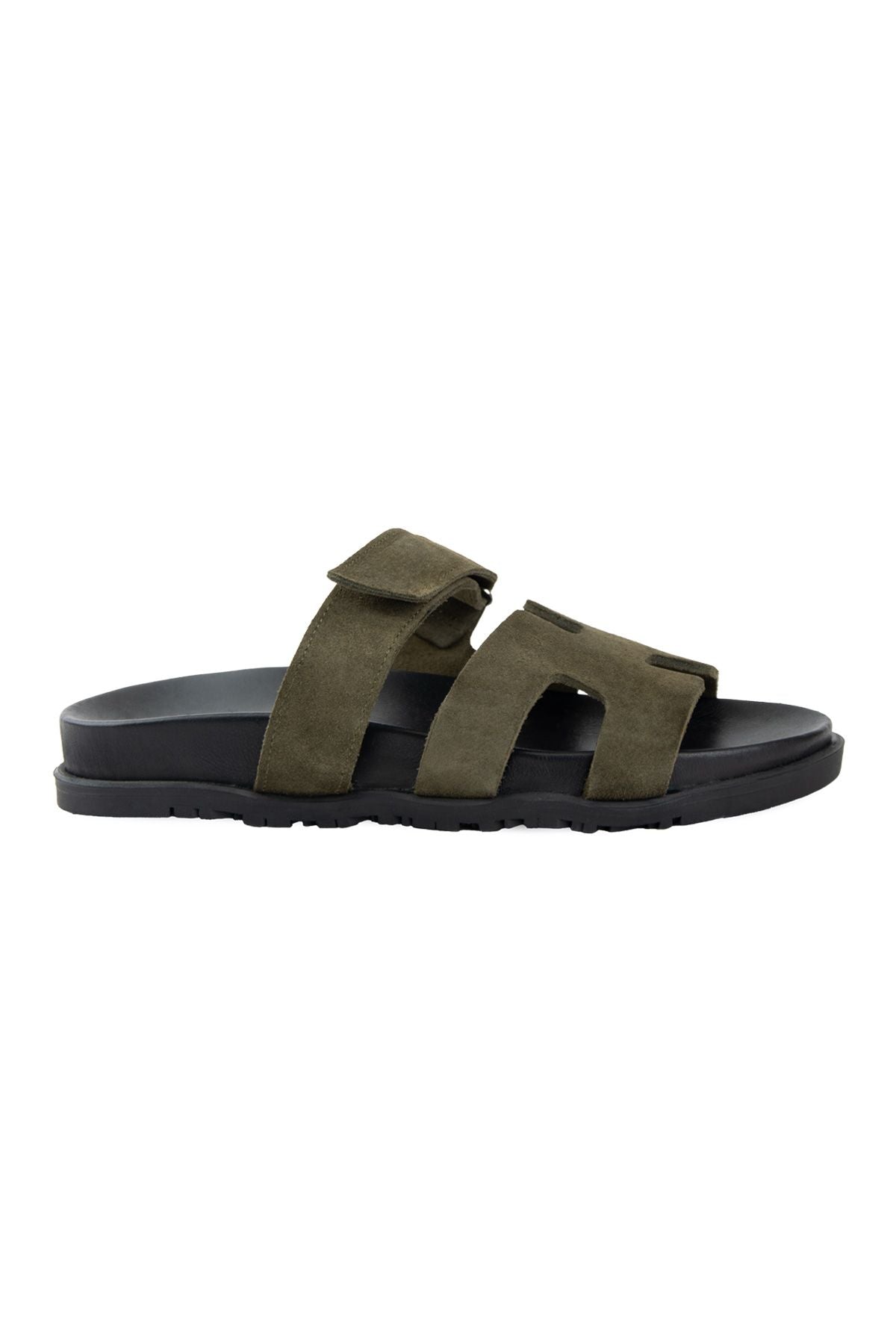 Pegia Women's Genuine Suede Strap Sandal 215555  - Khaki