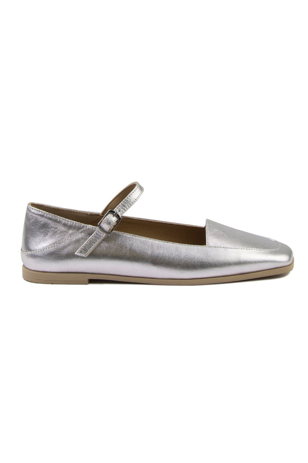 Pegia Women Leather Ballet Flats DG6007  - Silver