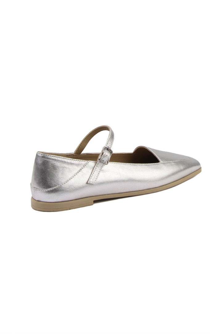 Pegia Women Leather Ballet Flats DG6007  - Silver