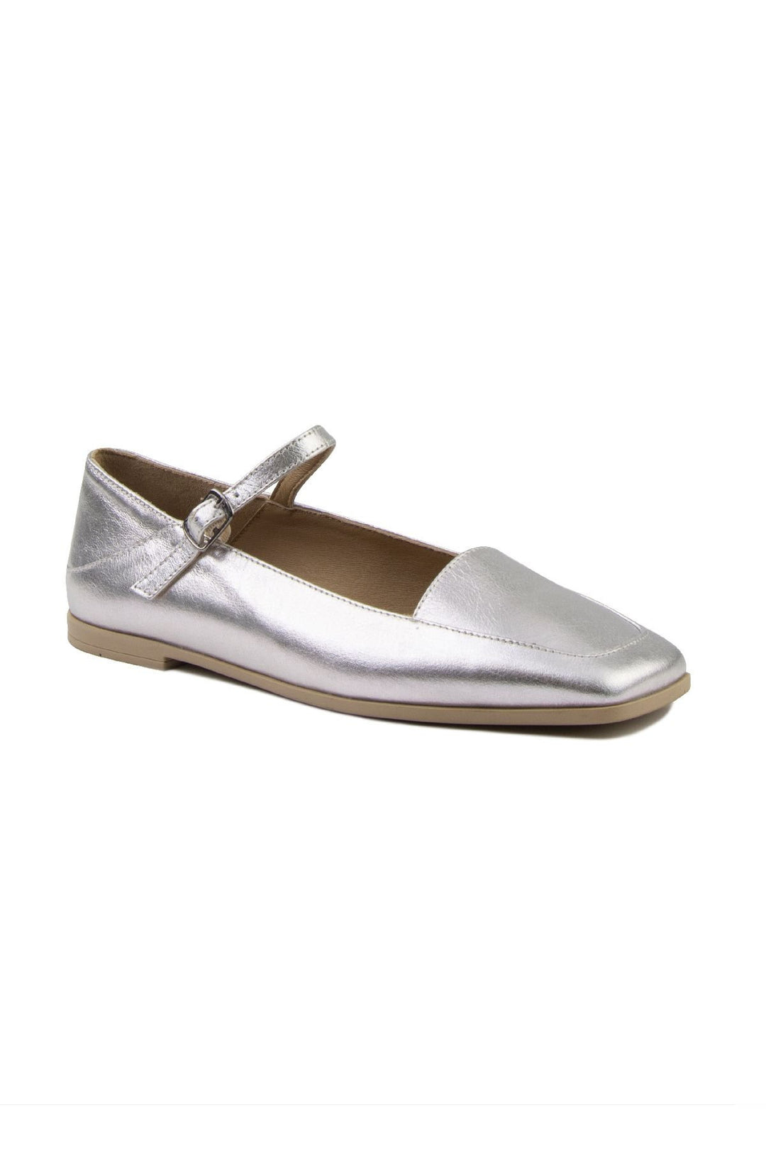 Pegia Women Leather Ballet Flats DG6007  - Silver