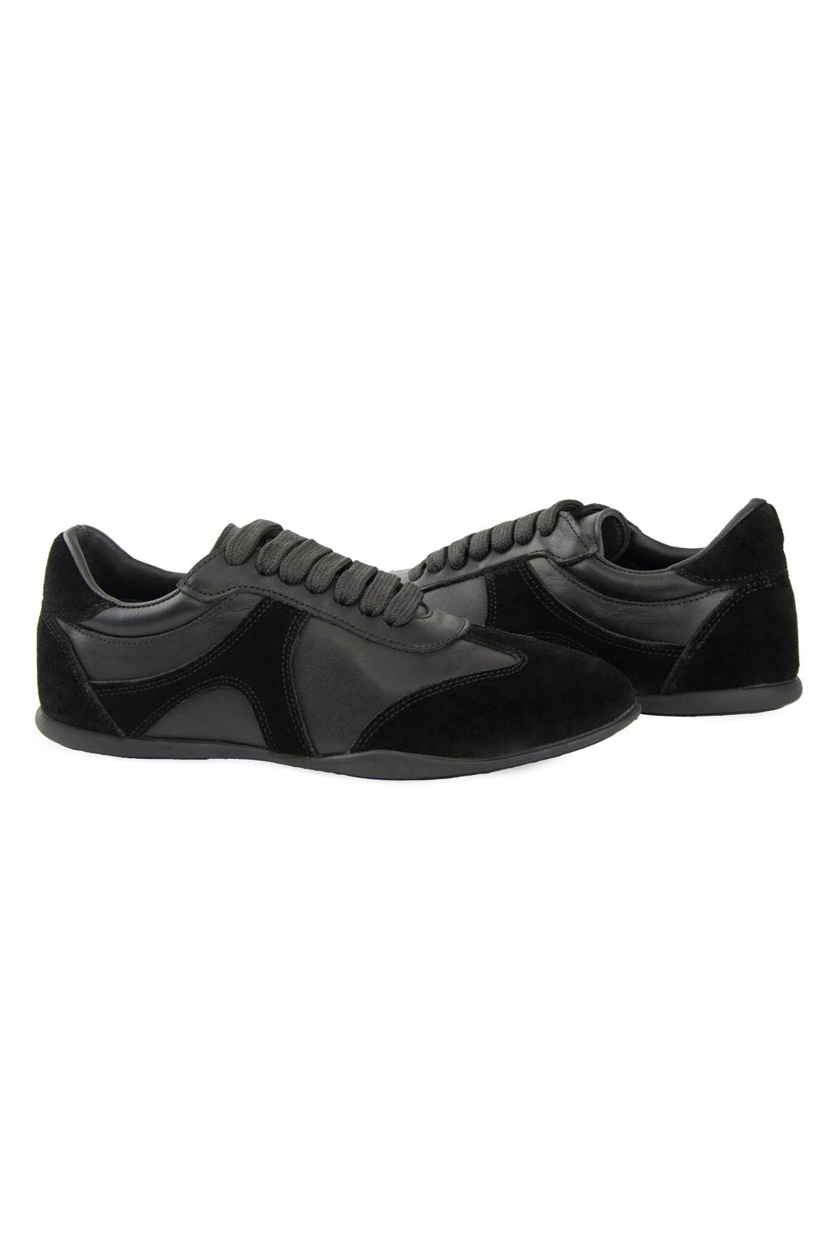 Pegia Women's Genuine Leather Casual Sneaker DG6111  - Black