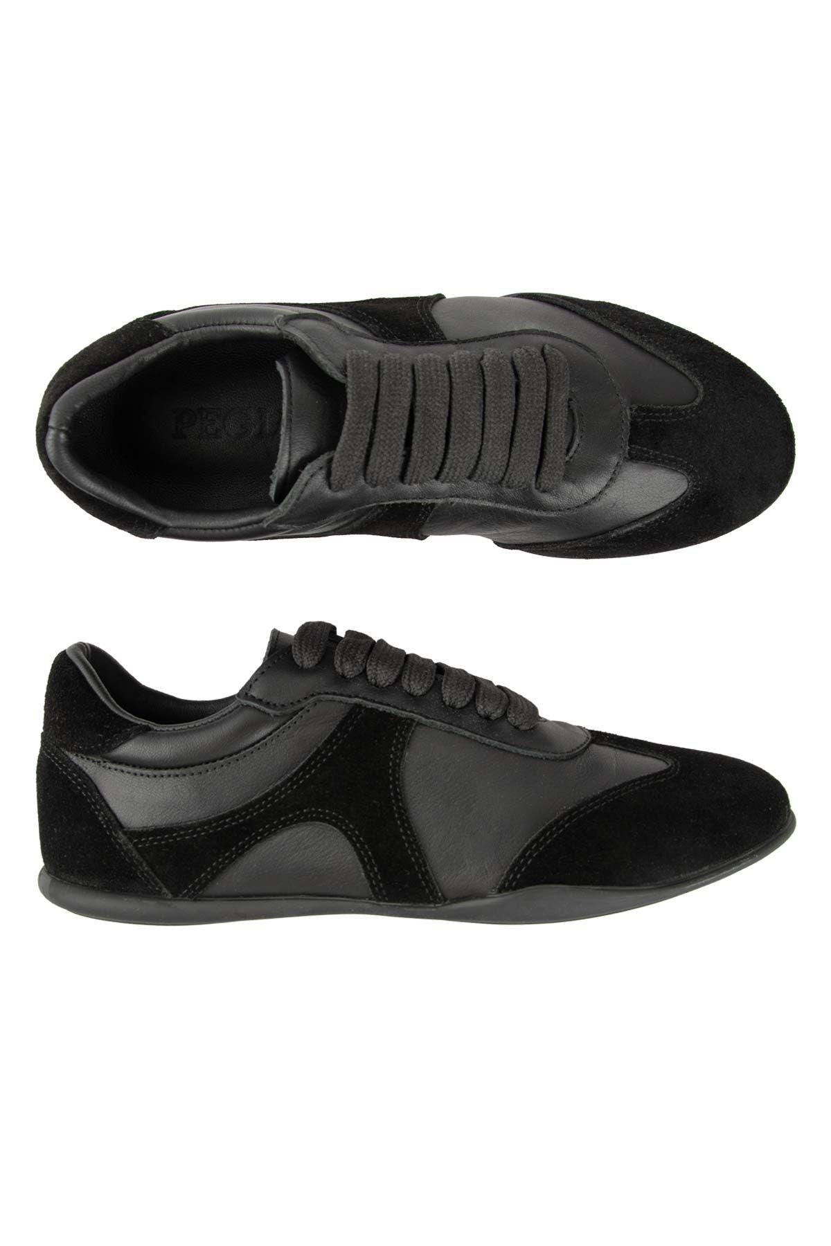 Pegia Women's Genuine Leather Casual Sneaker DG6111  - Black