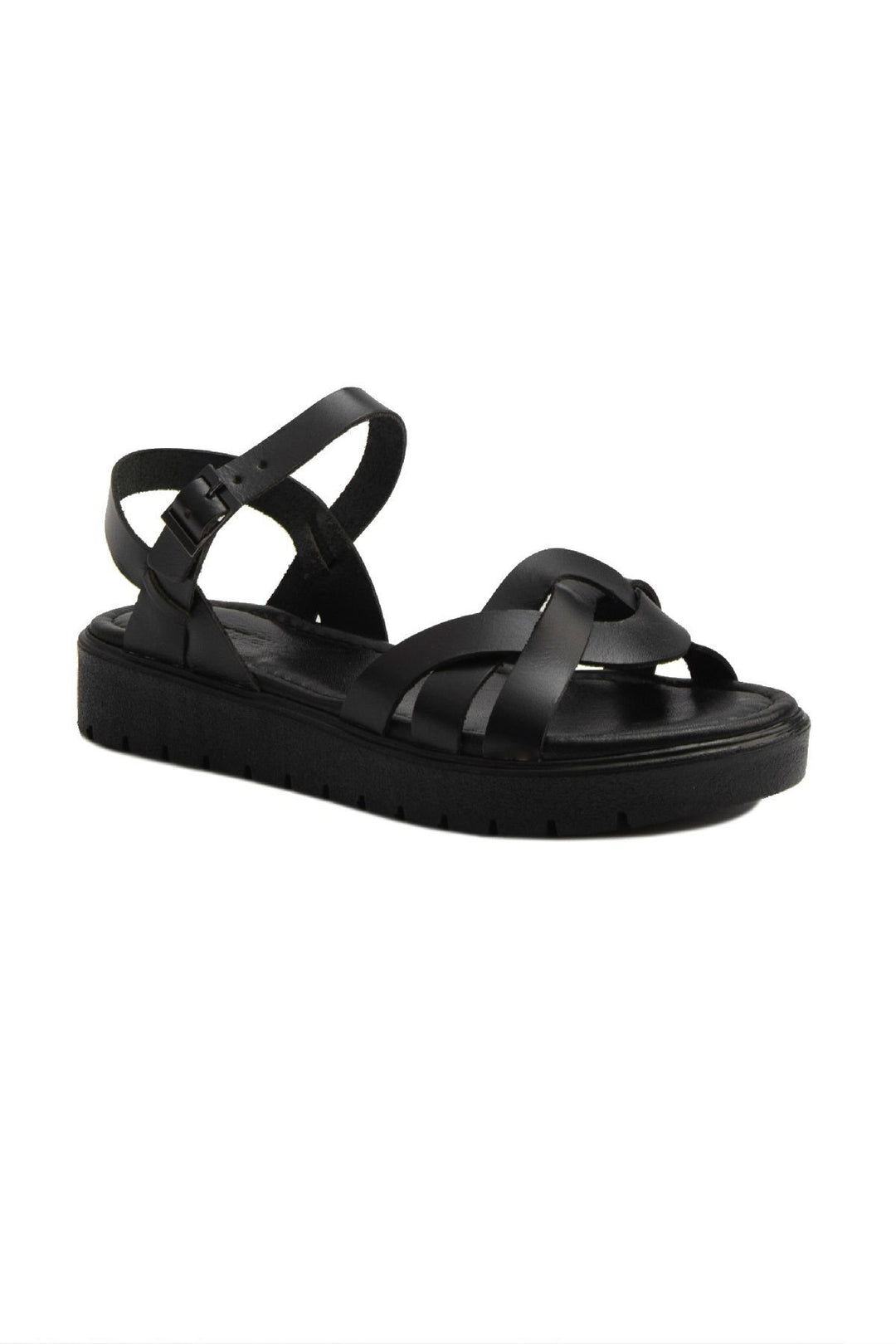 Pegia Women's Leather Sandals DG6004  - Black