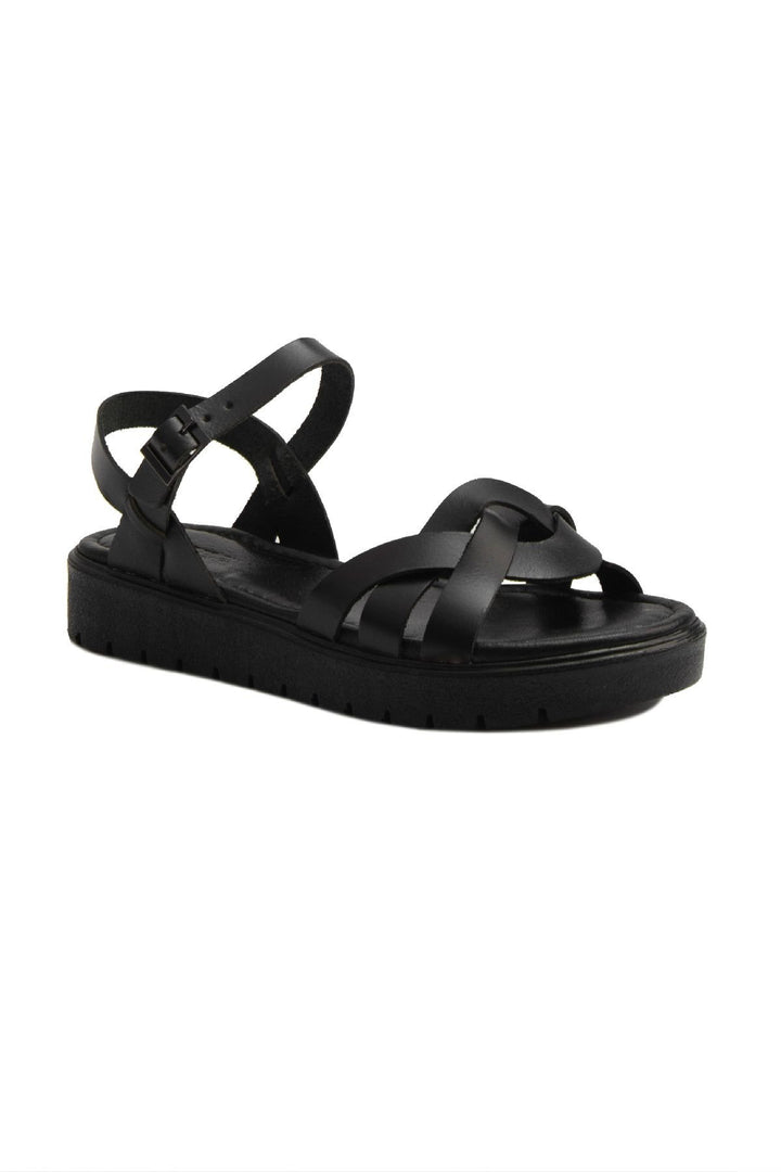 Pegia Women's Leather Sandals DG6004  - Black