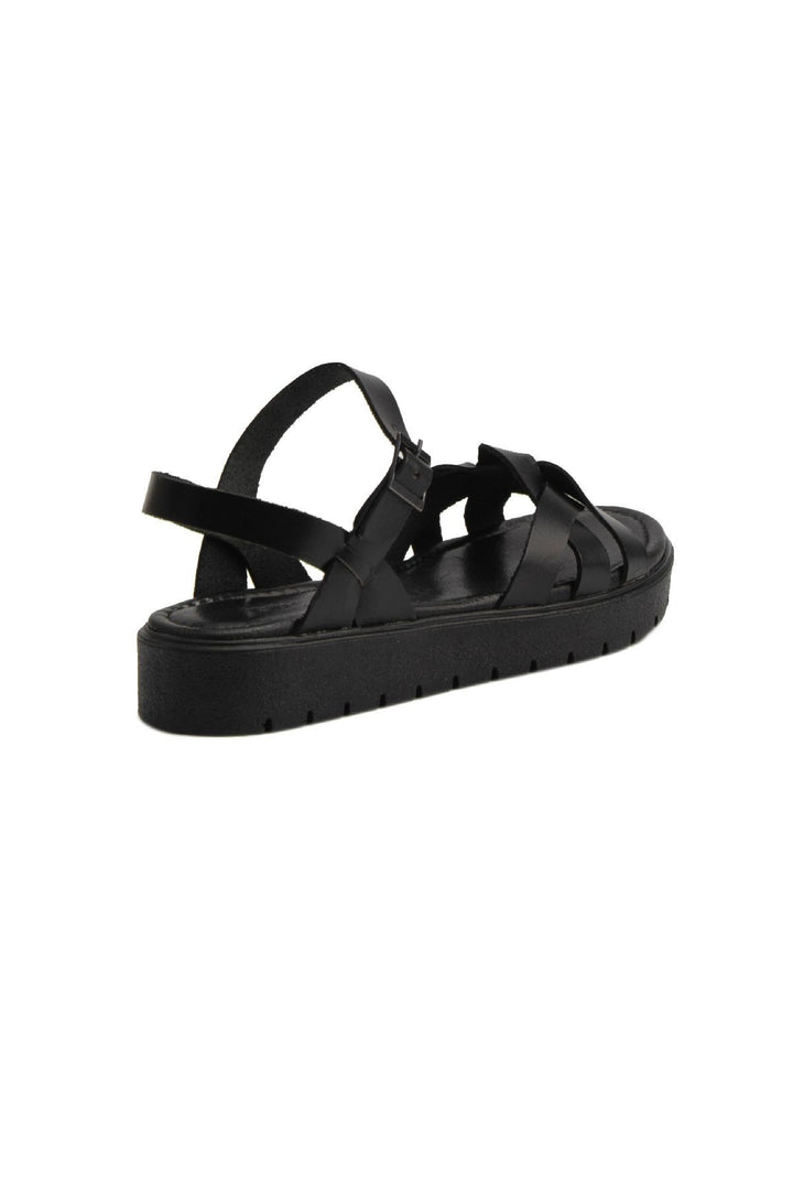 Pegia Women's Leather Sandals DG6004  - Black