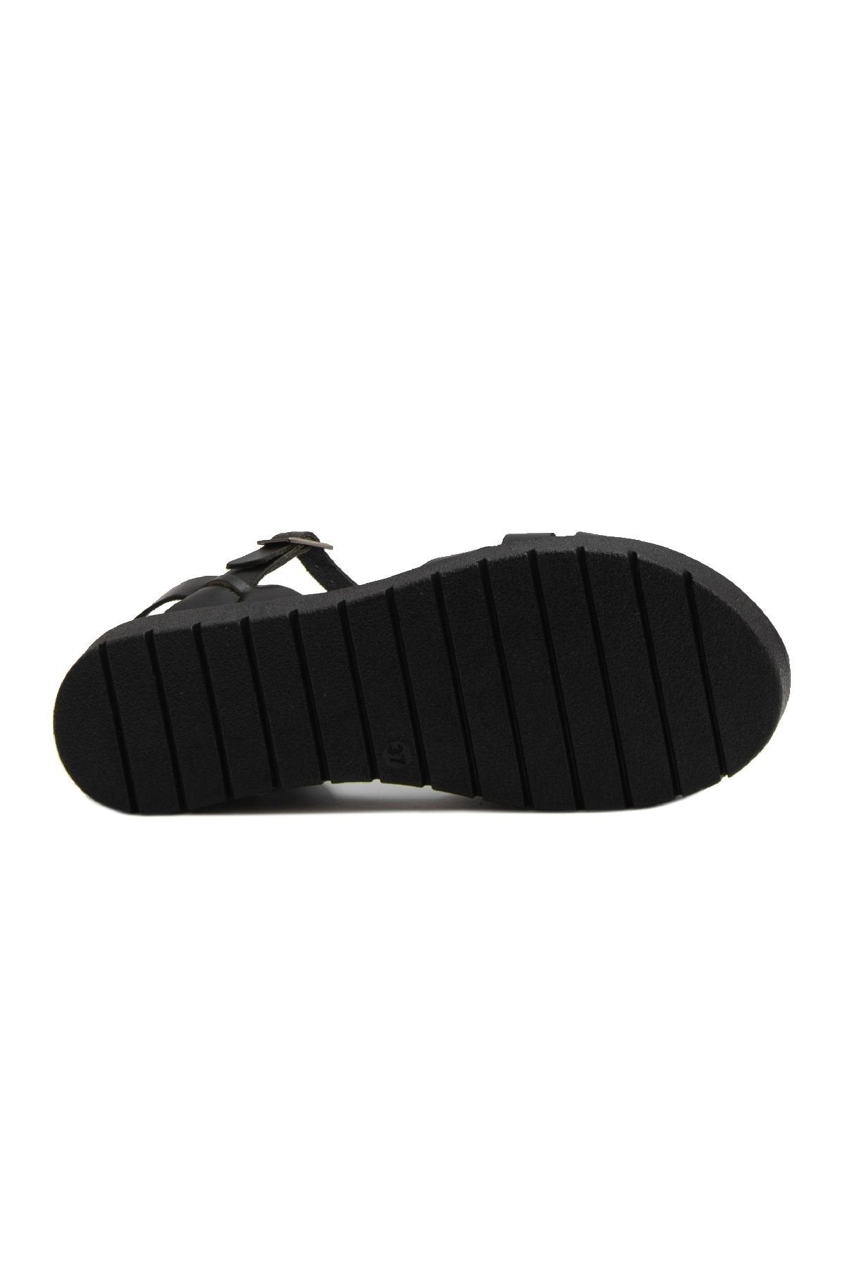 Pegia Women's Leather Sandals DG6004  - Black