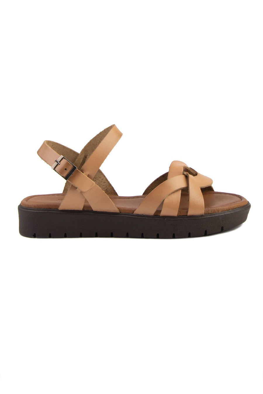 Pegia Women's Leather Sandals DG6004  - Chestnut