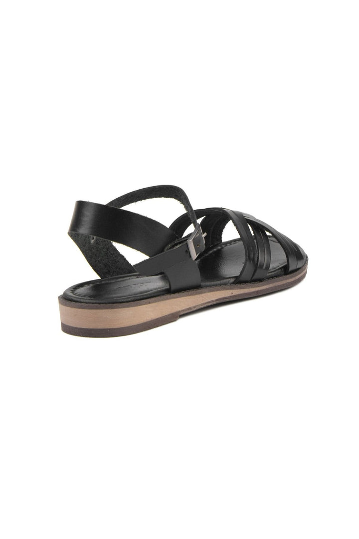 Pegia Women Leather Sandals DG6006  - Black