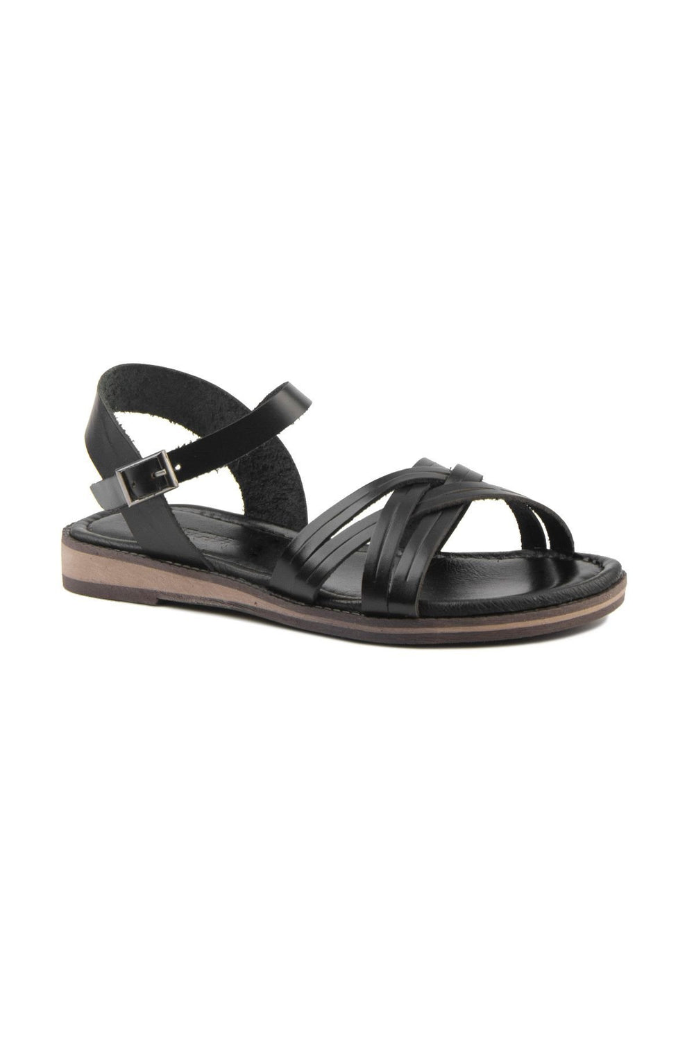 Pegia Women Leather Sandals DG6006  - Black