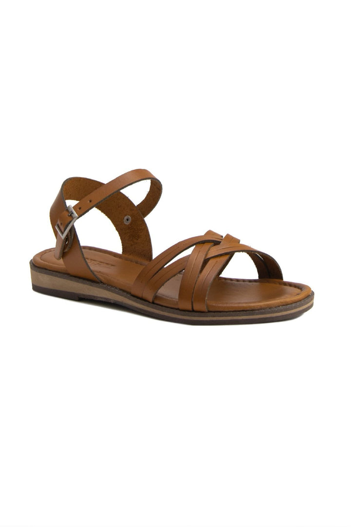 Pegia Women Leather Sandals DG6006  - Chestnut