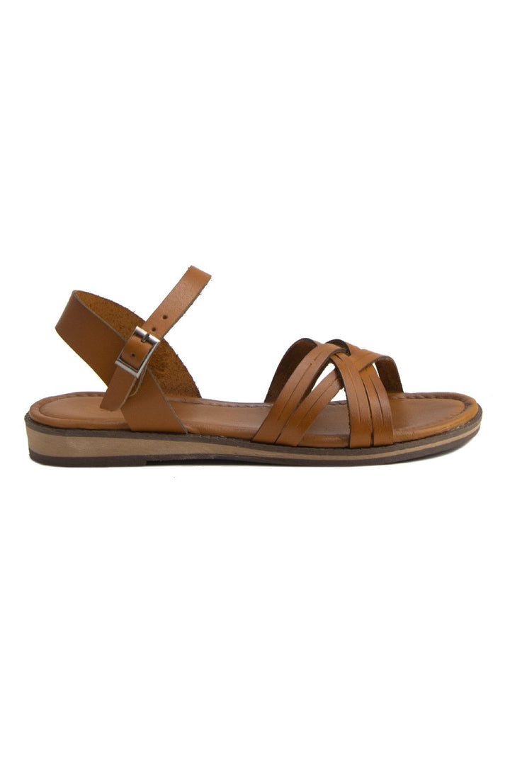 Pegia Women Leather Sandals DG6006  - Chestnut