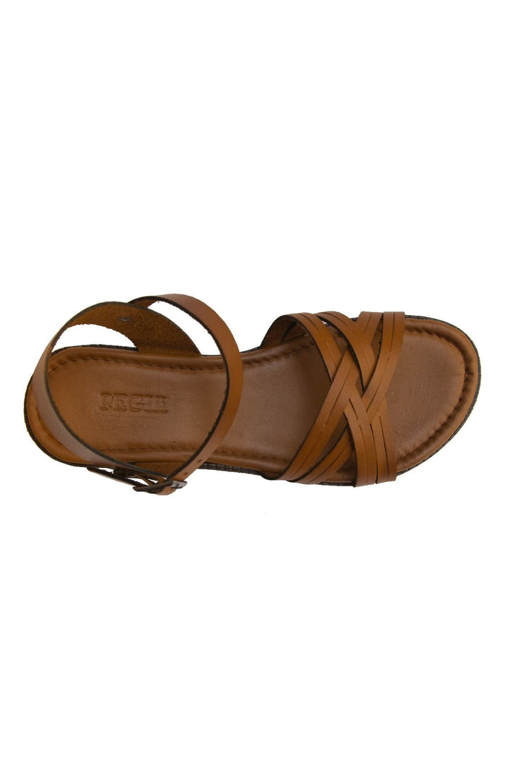 Pegia Women Leather Sandals DG6006  - Chestnut