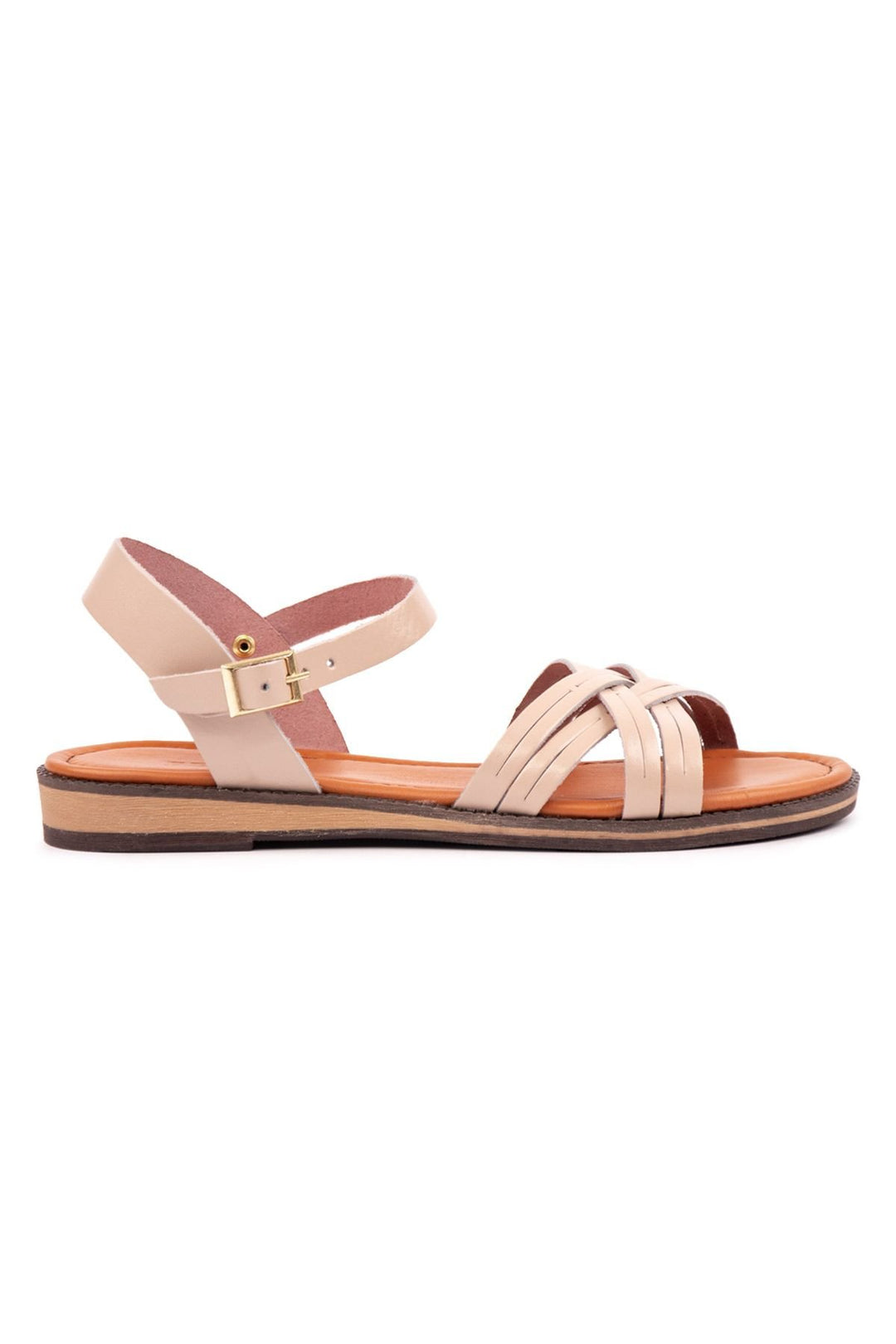 Pegia Samos Dames Leren Sandalen – Lichtgewicht Kruisband Elegantie