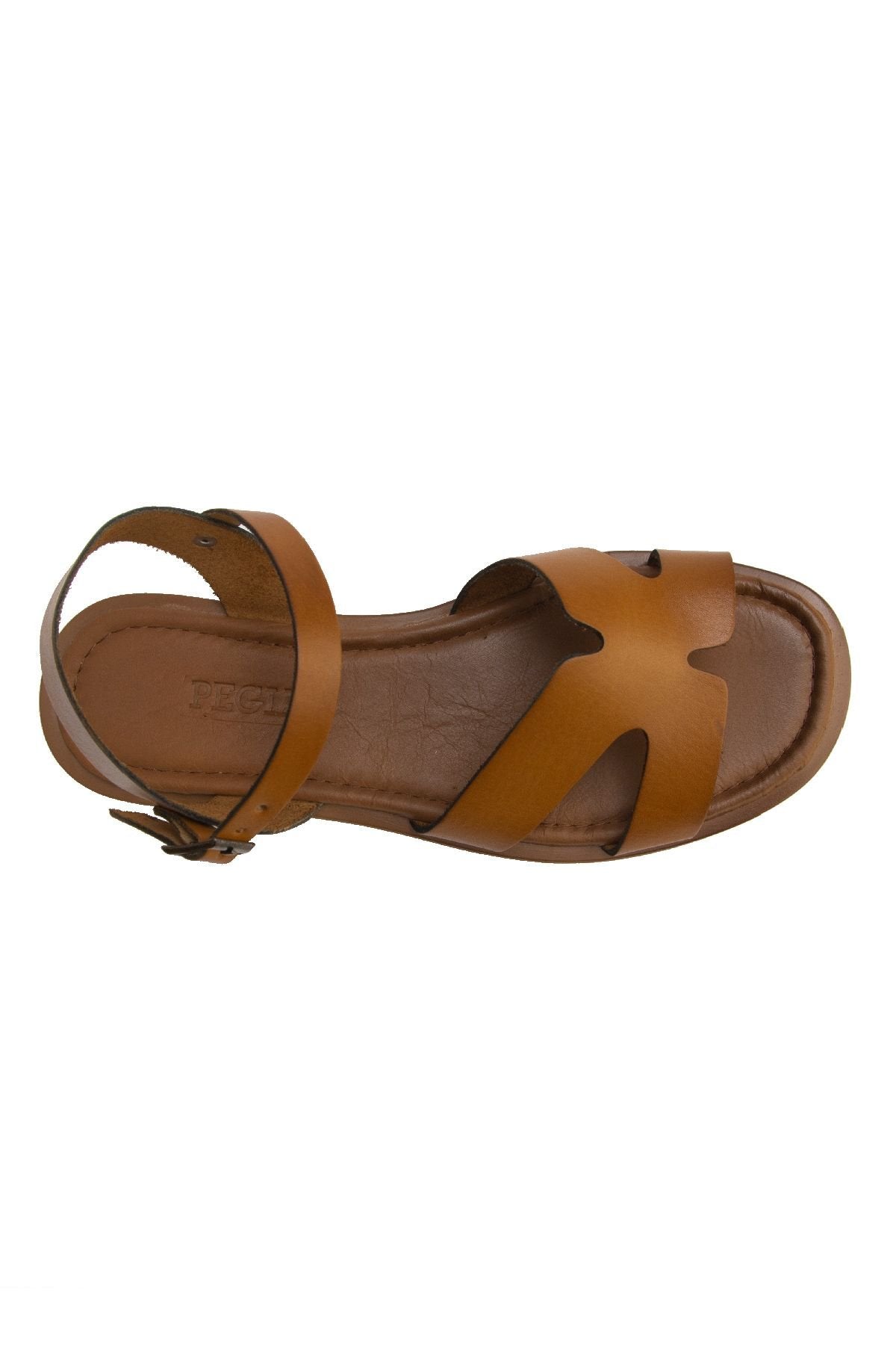 Pegia Women's Leather Sandals DG6012  - Chestnut