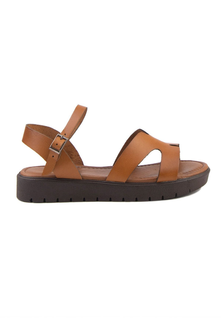 Pegia Women's Leather Sandals DG6020  - Chestnut