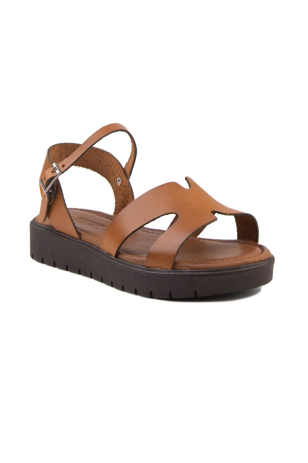 Pegia Women's Leather Sandals DG6020  - Chestnut