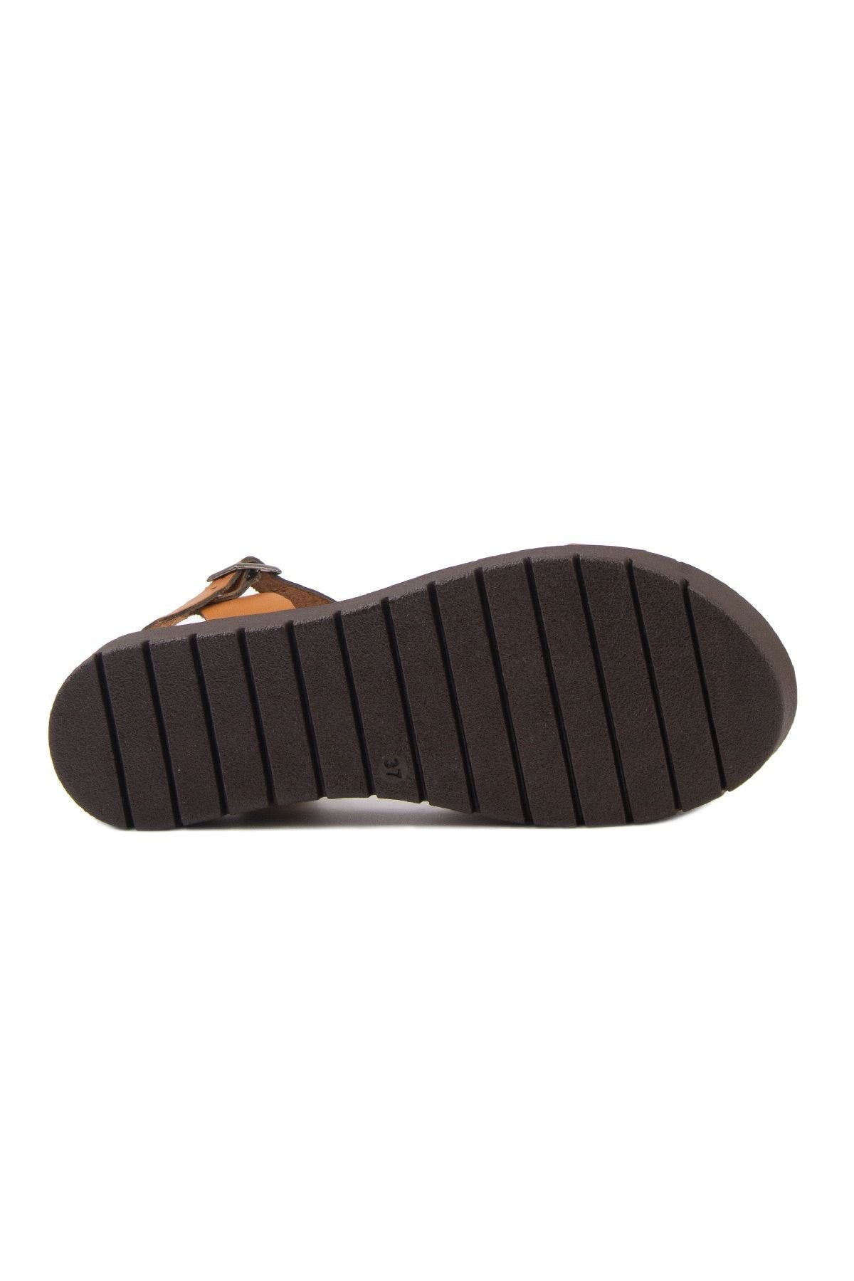 Pegia Women's Leather Sandals DG6020  - Chestnut