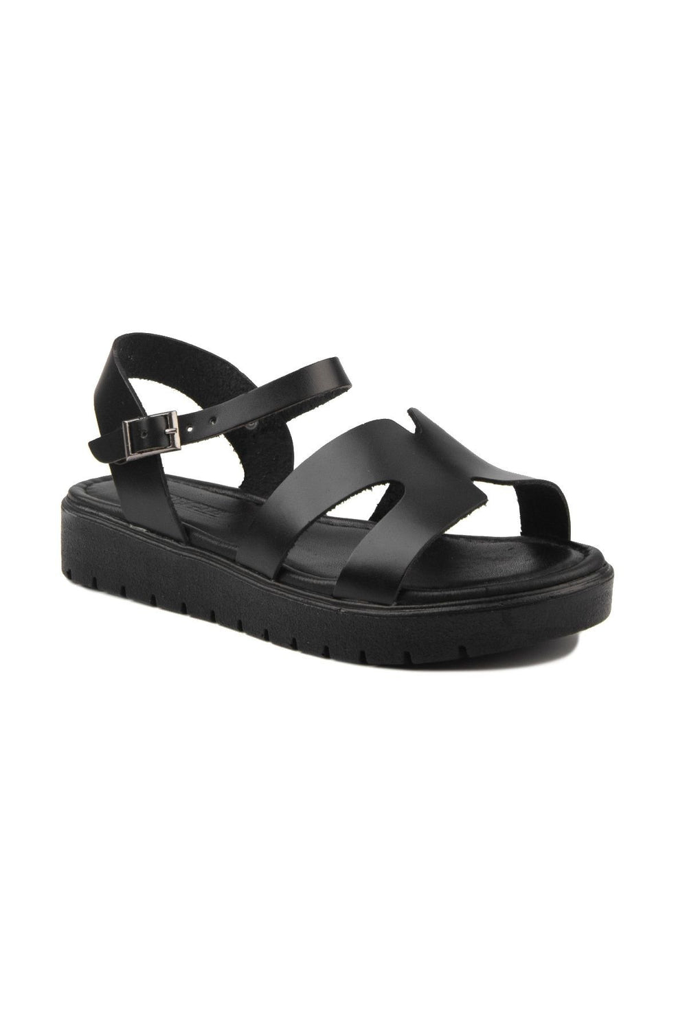Pegia Women's Leather Sandals DG6020  - Black