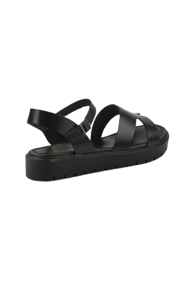 Pegia Women's Leather Sandals DG6020  - Black