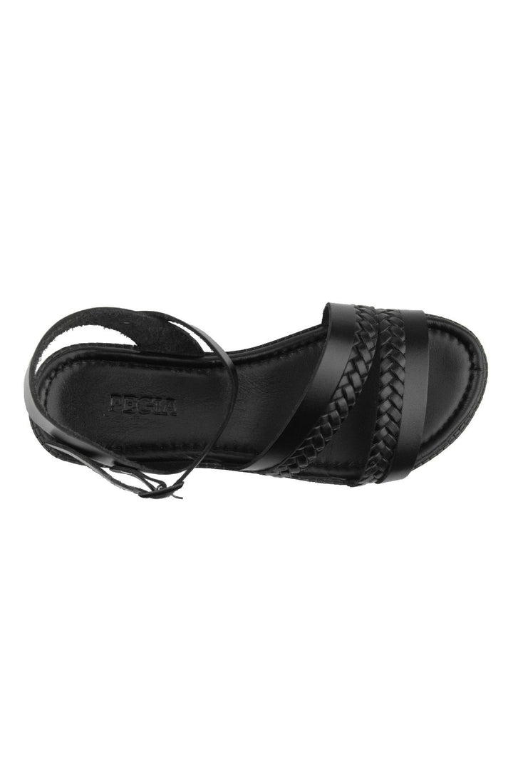 Pegia Women's Leather Sandals DG6021  - Black