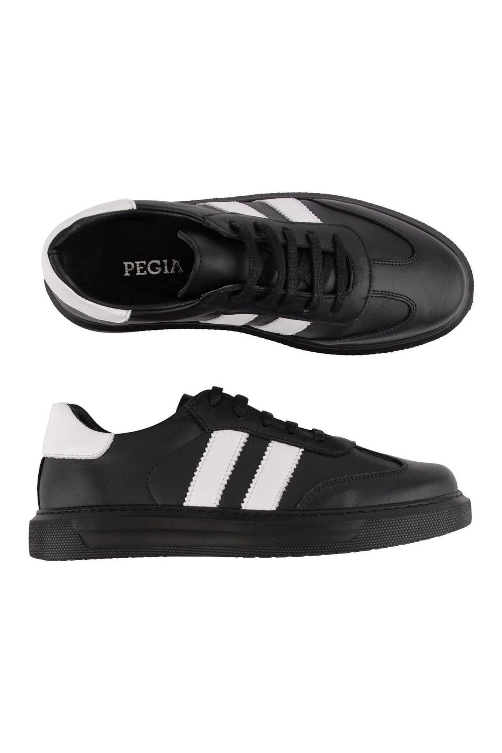 Pegia Women's Leather Sneakers DG6035  - Black