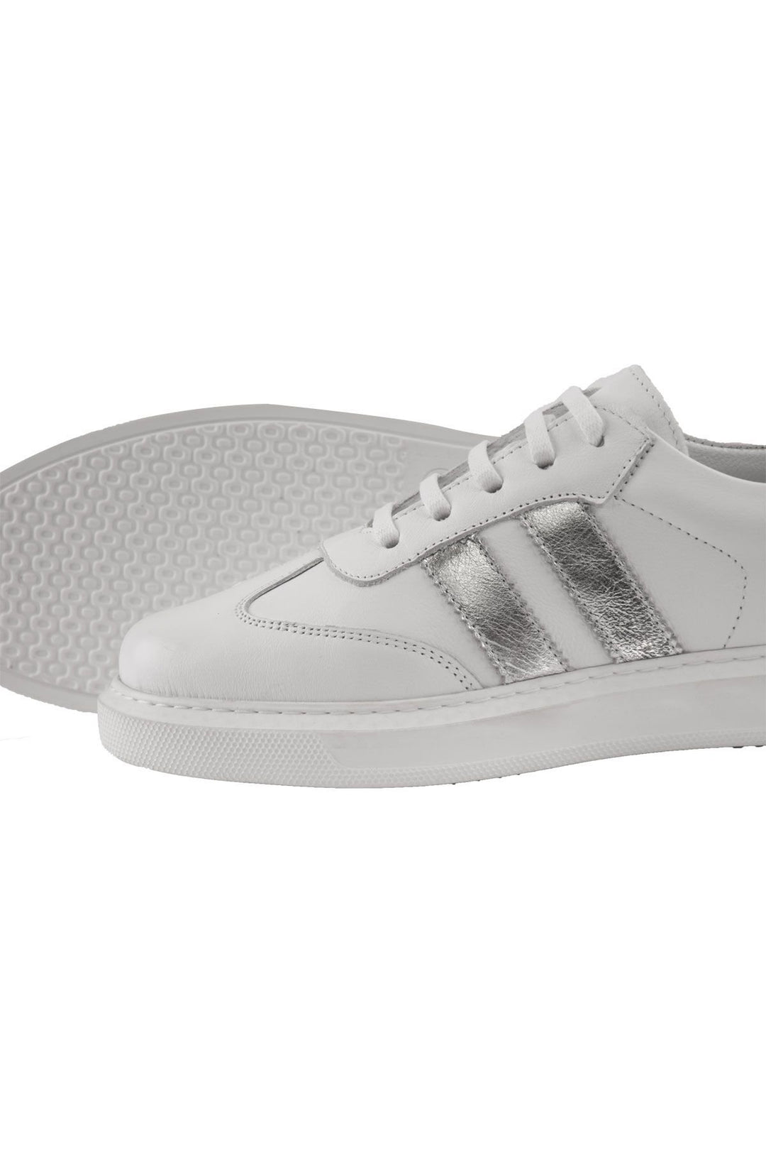 Pegia Women's Leather Sneakers DG6035  - Silver