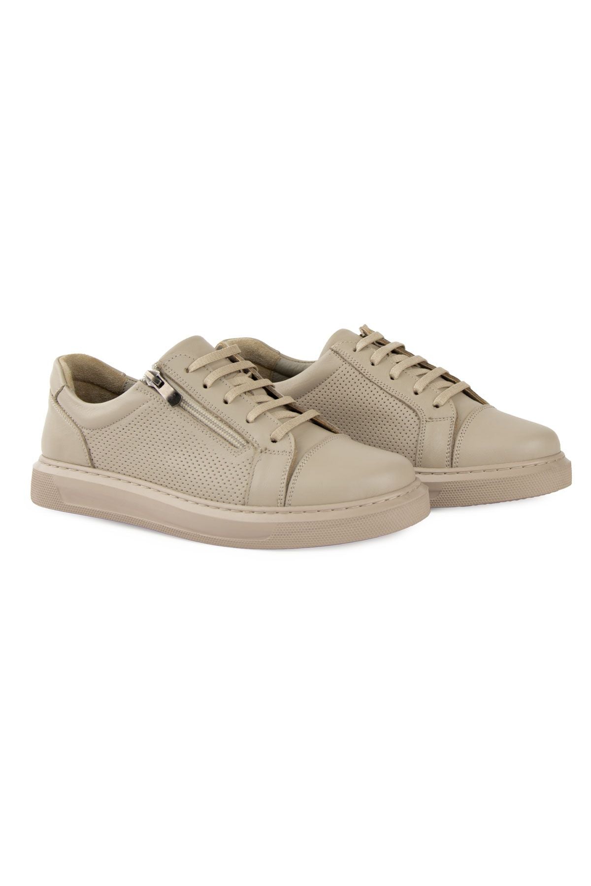 Pegia Women's Leather Sneakers DG6024  - Stone