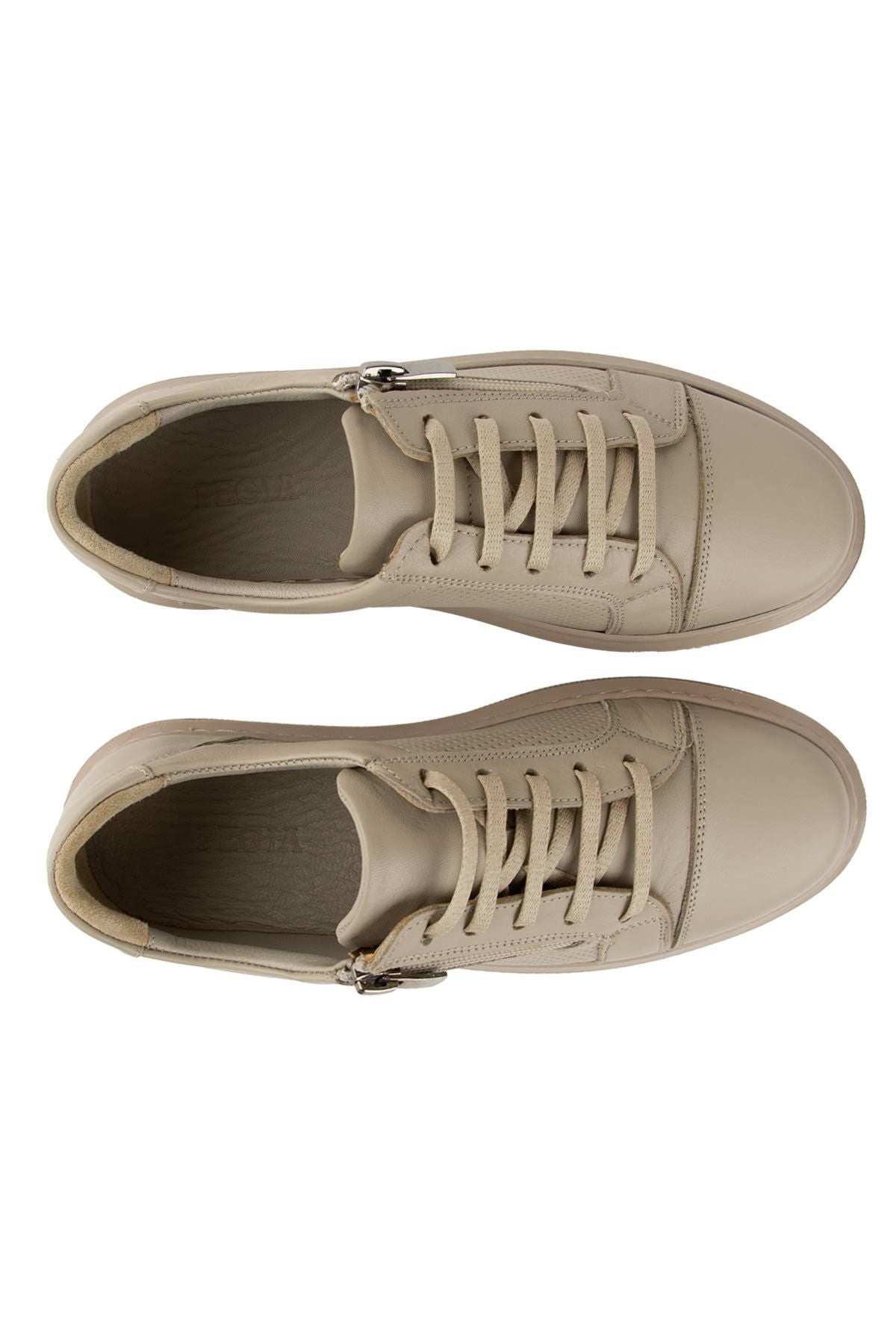 Pegia Women's Leather Sneakers DG6024  - Stone