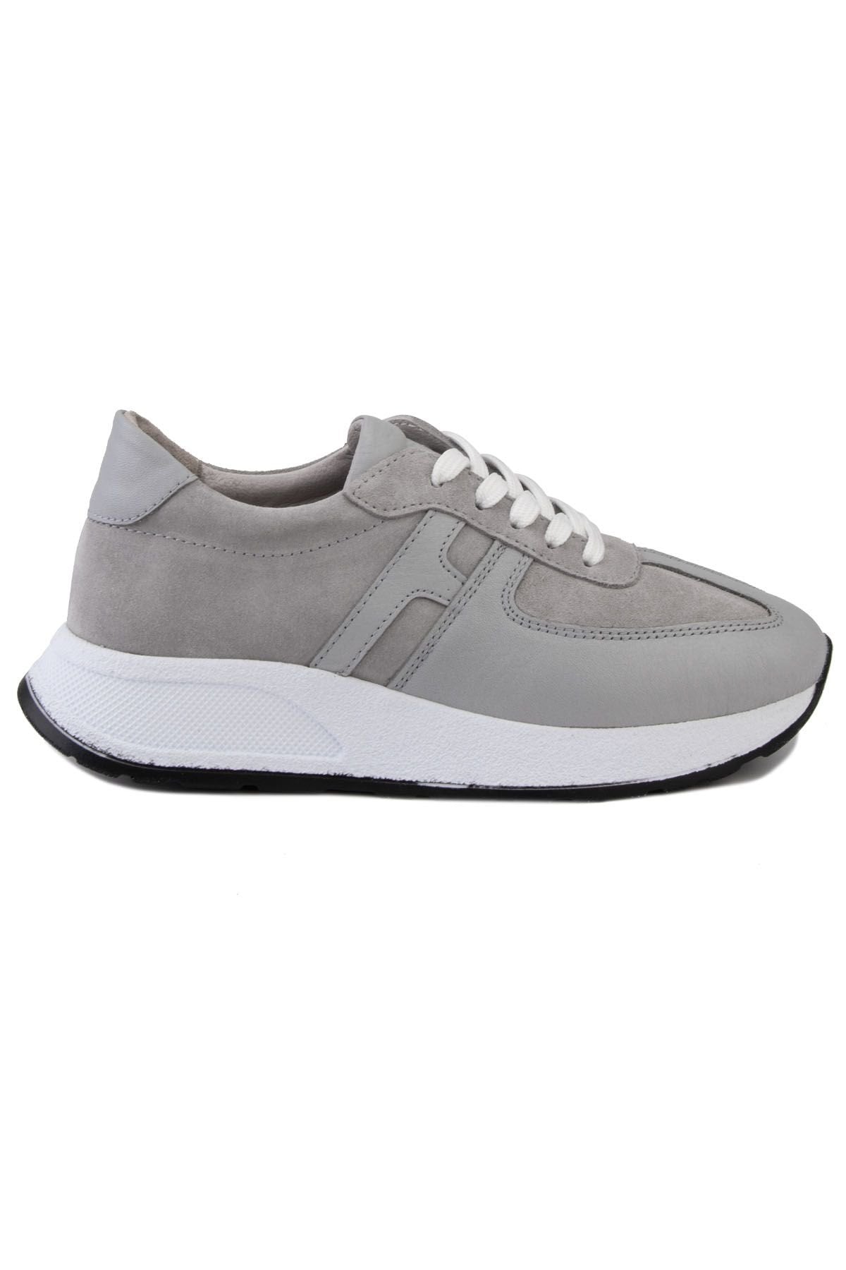 Pegia Women's Leather Sneakers DG6025  - Grey