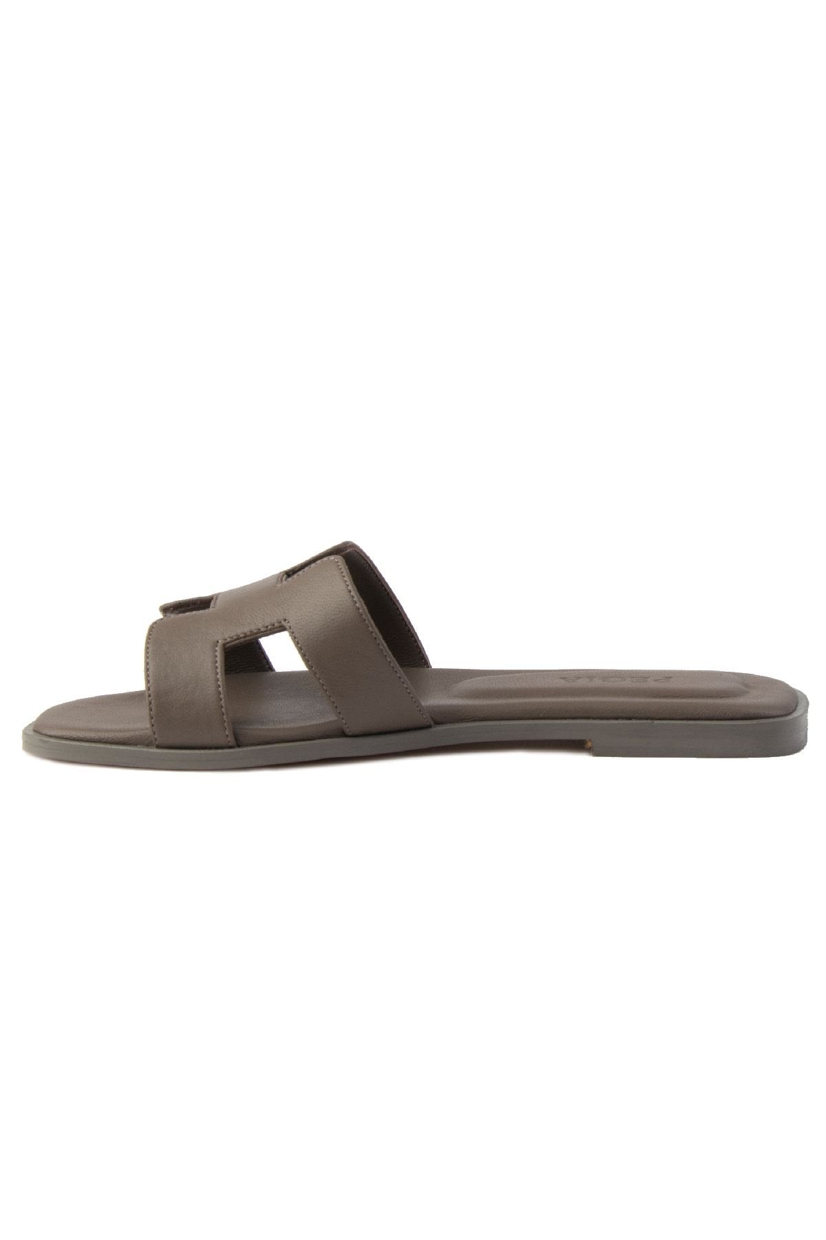 Pegia Women's Leather Slippers 215550  - Stone