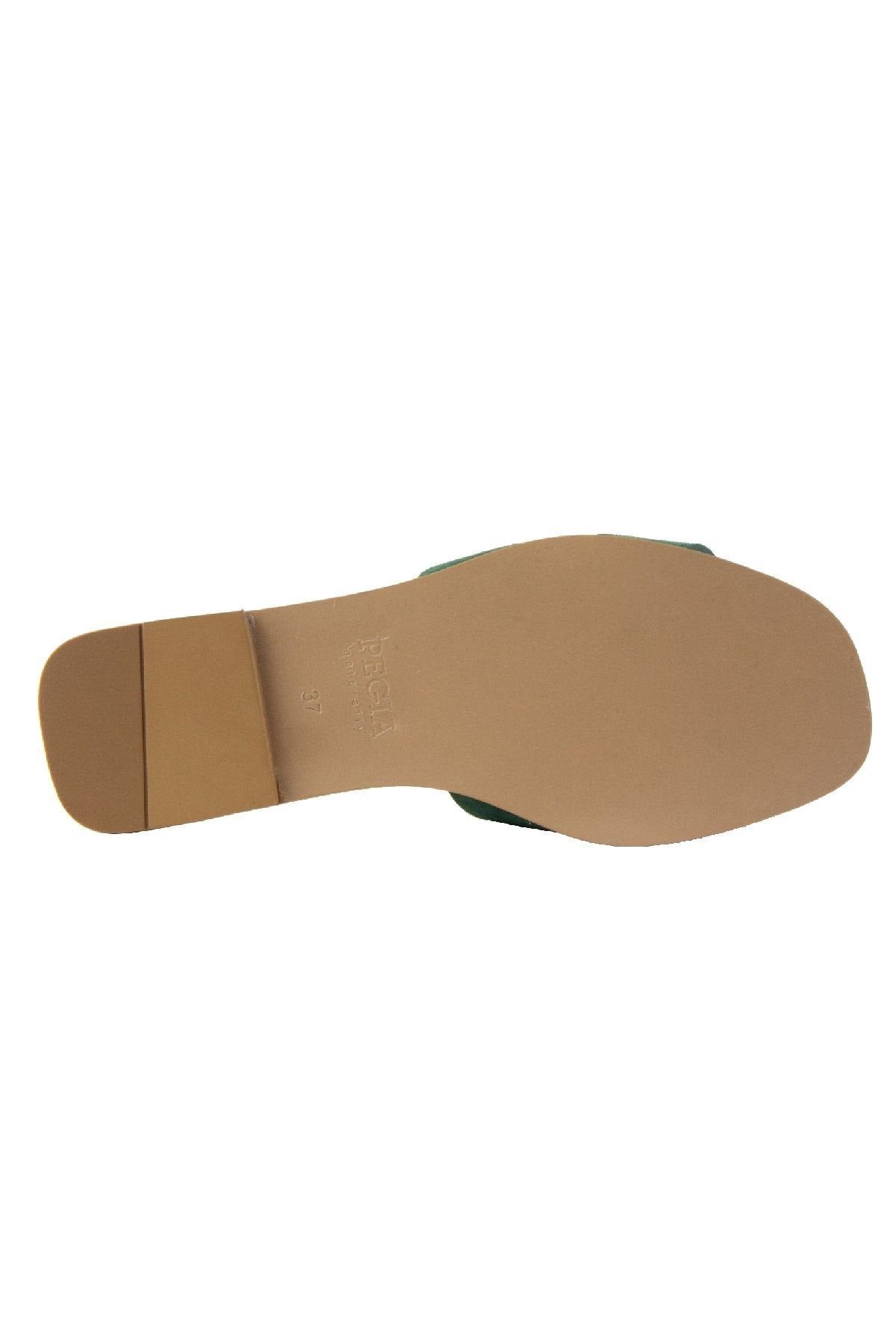 Pegia Women's Leather Slippers 215550  - Yellow