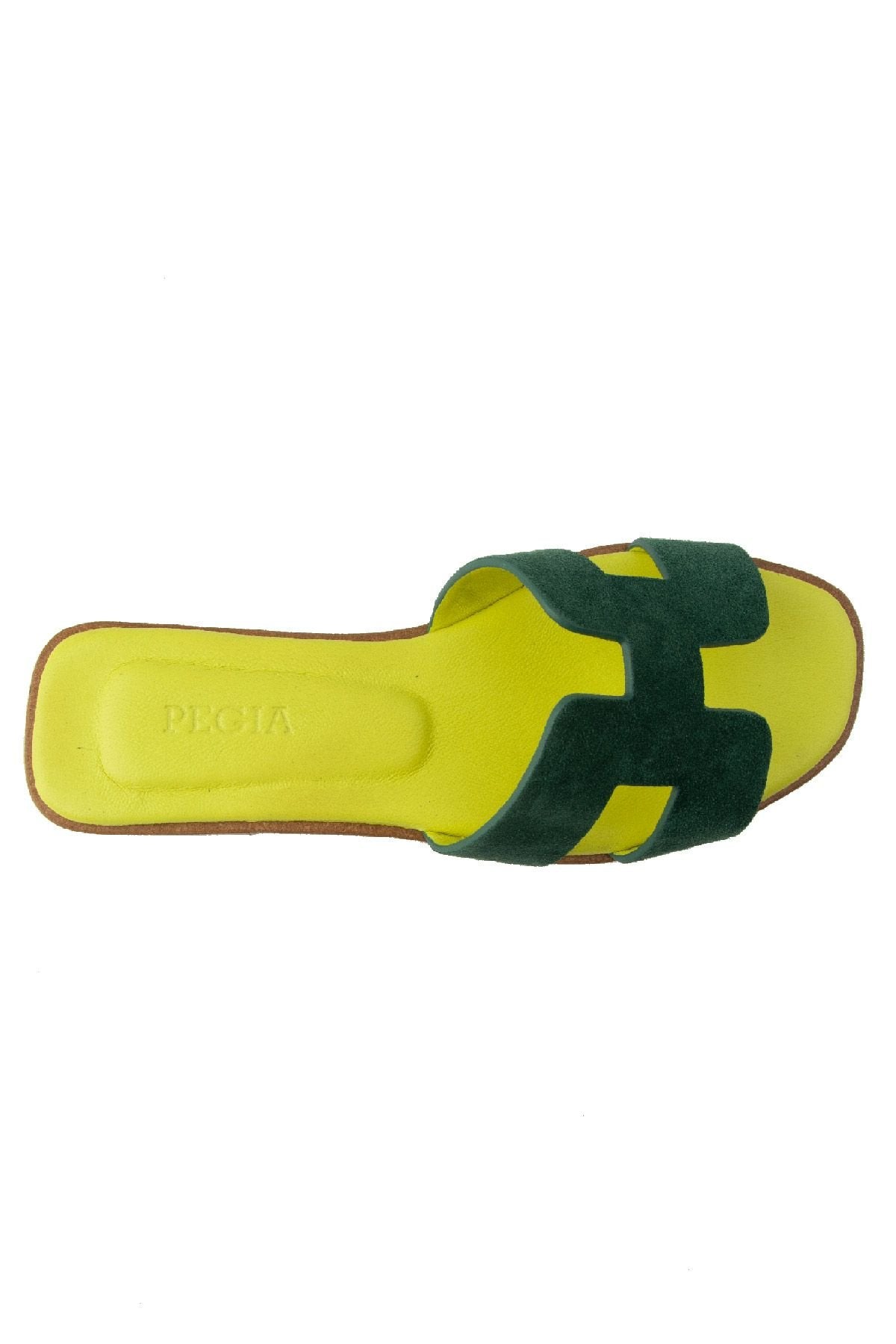 Pegia Women's Leather Slippers 215550  - Yellow