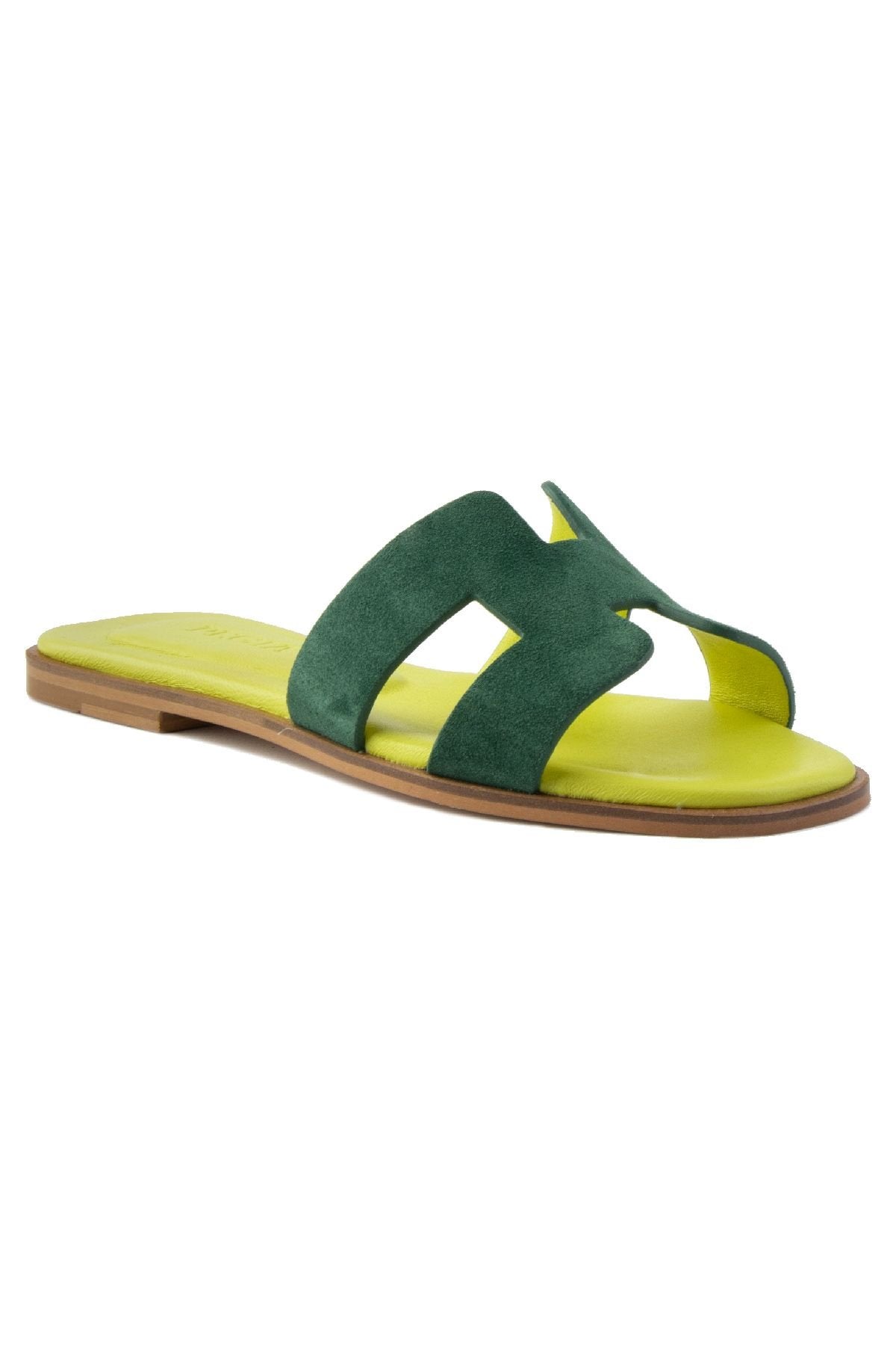 Pegia Women's Leather Slippers 215550  - Yellow