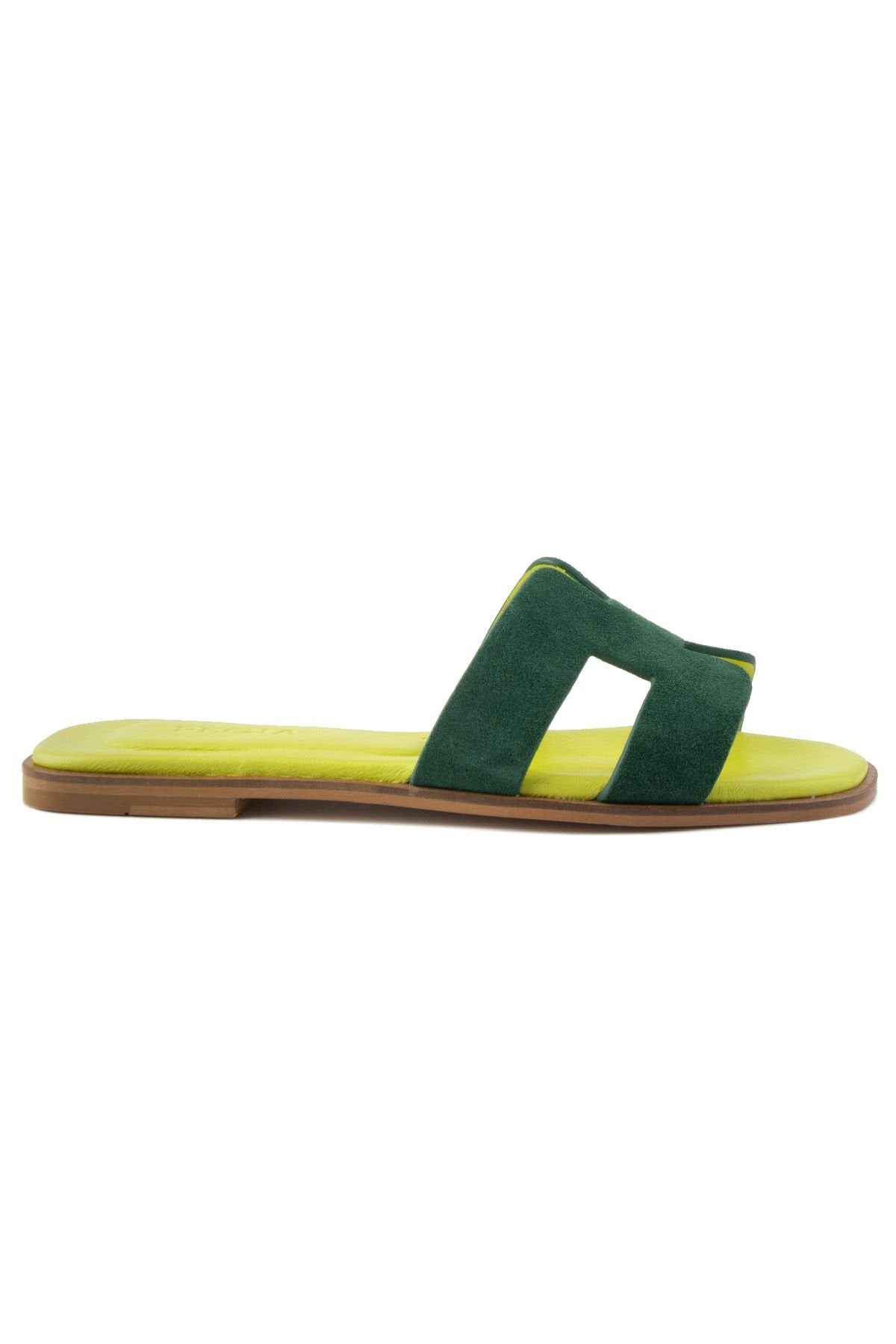 Pegia Women's Leather Slippers 215550  - Yellow