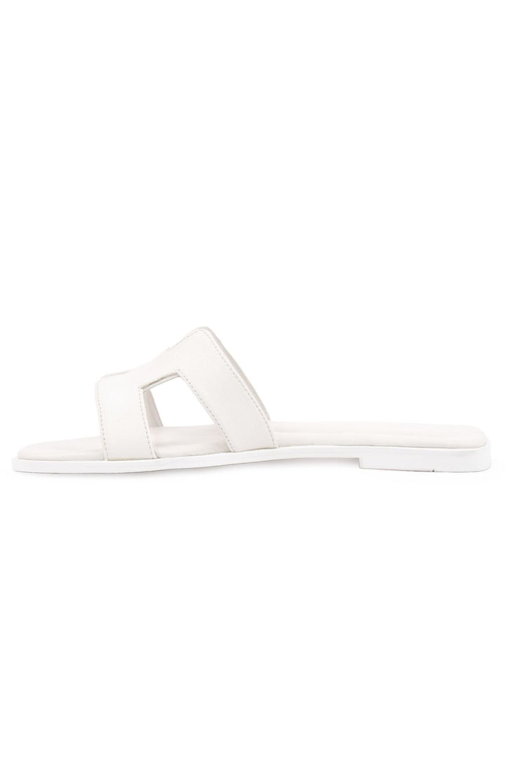Pegia Women's Leather Slippers 215550  - White