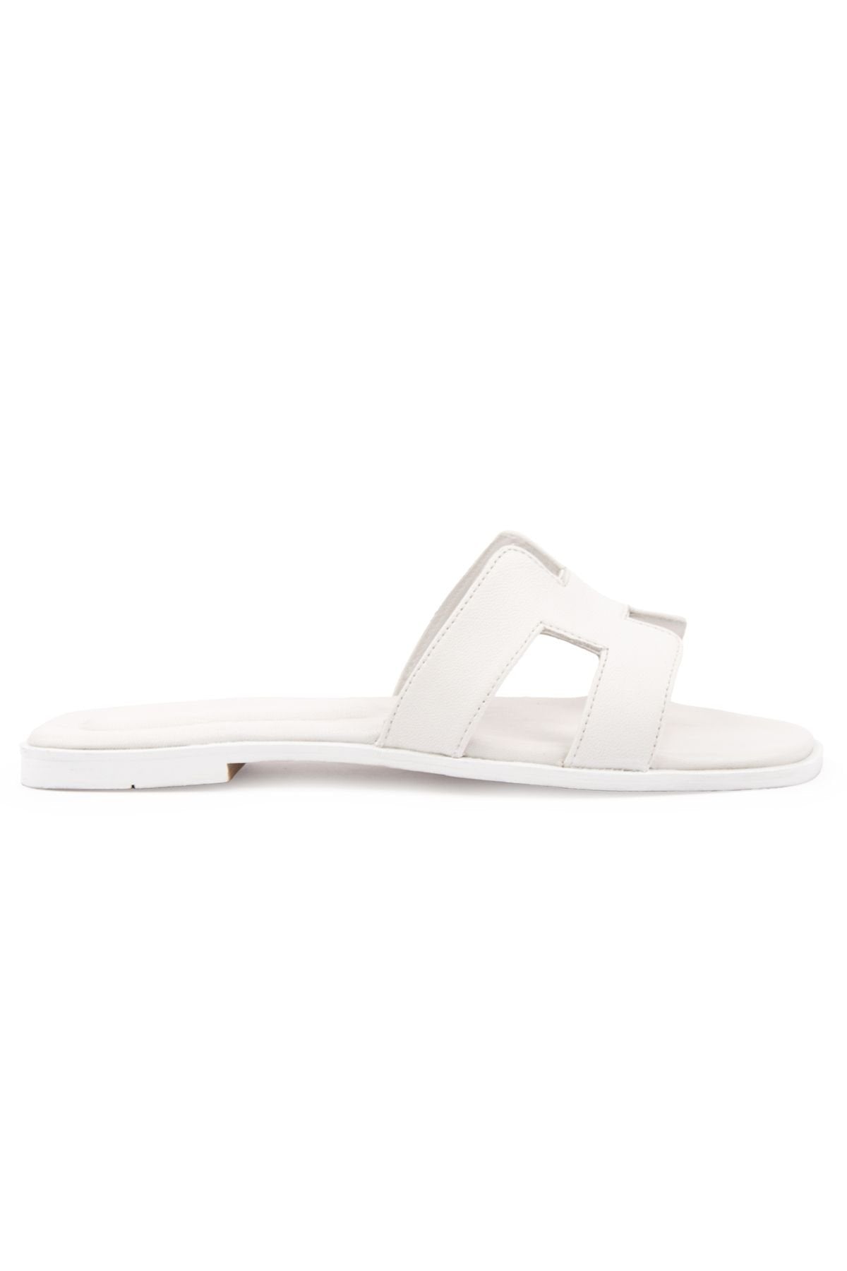 Pegia Women's Leather Slippers 215550  - White
