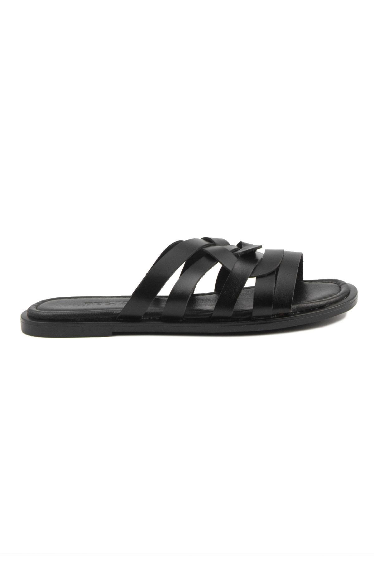 Pegia Women's Leather Slippers DG6009  - Black