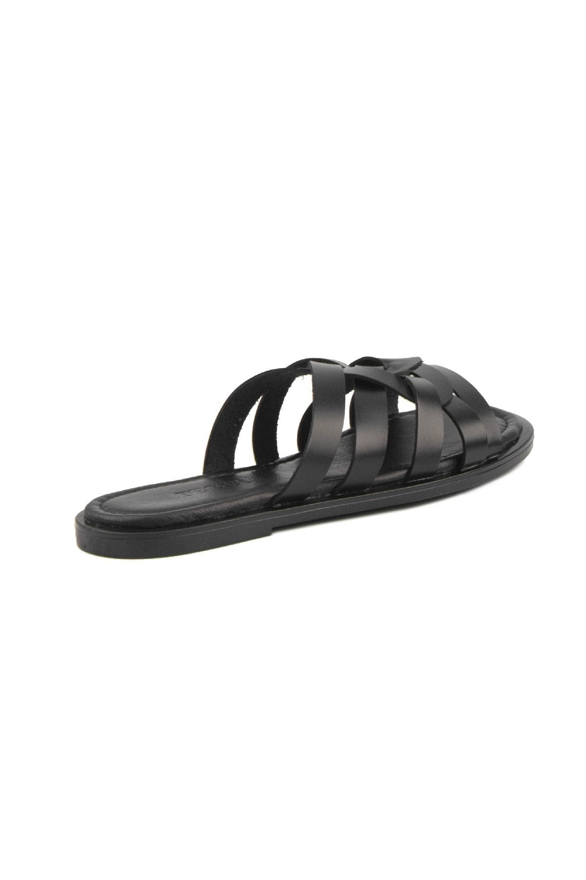 Pegia Women's Leather Slippers DG6009  - Black