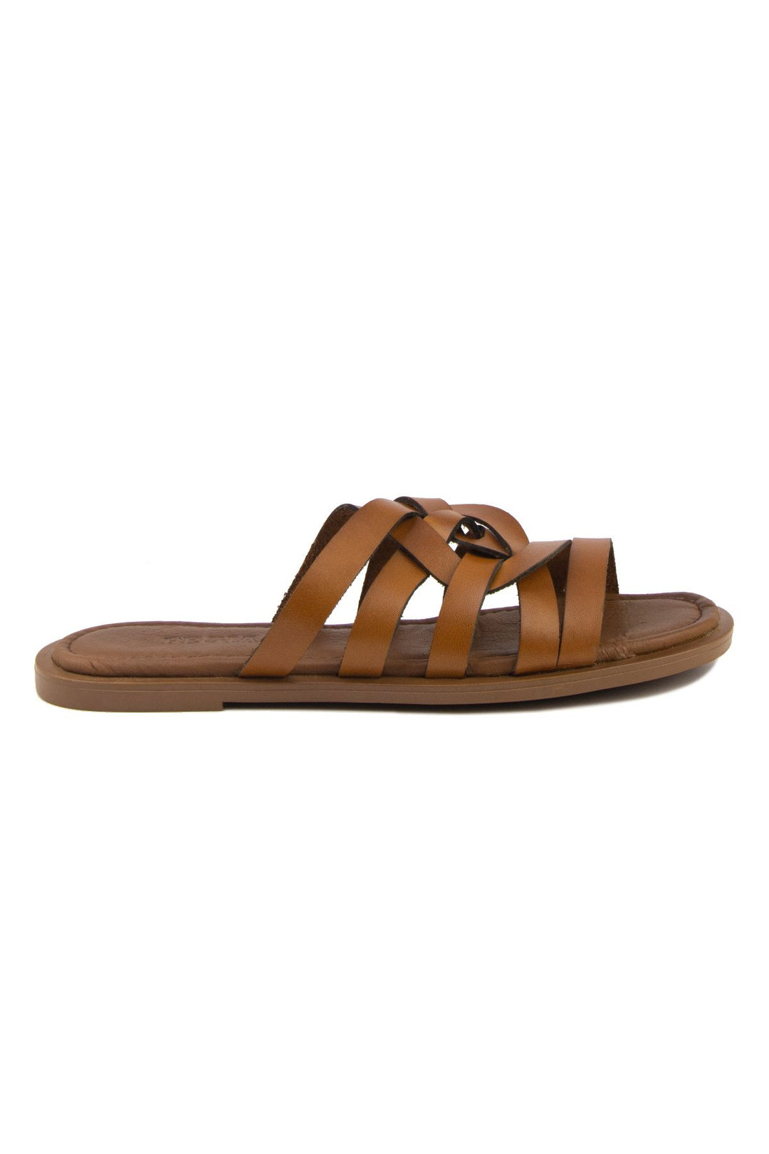 Pegia Women's Leather Slippers DG6009  - Chestnut