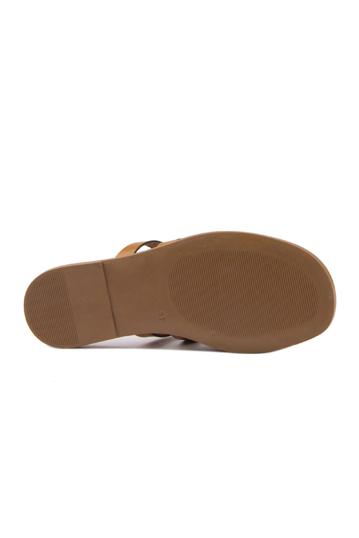 Pegia Women's Leather Slippers DG6009  - Chestnut